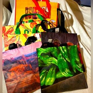 New - Bundle of 6 Reusable Shopping Bags in Amazing Southwestern Style